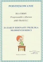 Podziękowania od szkoły Brzeziny